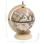 vidaXL Support de vin globe de dessus de table Bois d'eucalyptus Blanc