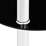 vidaXL Table 2 niveaux Transparent et noir 38x38x50 cm Verre trempé