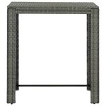 Jeu de bar de jardin 5 pièces avec accoudoirs résine tressée gris 02_0014484