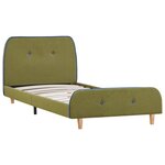 vidaXL Cadre de lit sans matelas vert tissu 90x200 cm