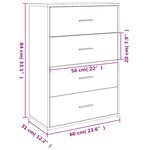 vidaXL Buffet chêne sonoma 60x31x84 cm bois d'ingénierie