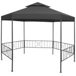 vidaXL Belvédère de jardin 323x275x265 cm Anthracite