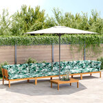 vidaXL Salon palette de jardin avec coussins 5Pièces bois d'acacia massif