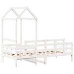 vidaXL Lit de jour avec toit blanc 90x200 cm bois de pin massif