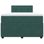 vidaXL Sommier à lattes de lit et matelas Vert foncé 120x200cm Velours