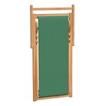 vidaXL Chaise de plage pliable Bois de teck solide Vert