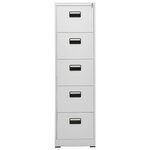 vidaXL Classeur Gris clair 46x62x164 cm Acier