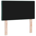 vidaXL Tête de lit LED Vert Foncé Ensemble de 2 Vert Foncé Tissu