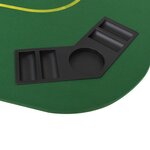 vidaXL Dessus de table de poker 8 joueurs 4 plis rectangulaire Vert