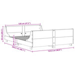 vidaXL Cadre de lit sans matelas blanc 120x200 cm bois de pin massif