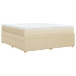 vidaXL Sommier à lattes de lit avec matelas Crème 180x200 cm Tissu