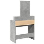 vidaXL Coiffeuse avec miroir gris béton 80x41x144 5 cm