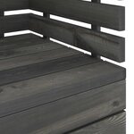 vidaXL Salon palette de jardin 5 Pièces Bois de pin massif Gris foncé