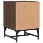 vidaXL Tables de chevet et portes vitrées 2Pièces chêne marron 35x37x50cm
