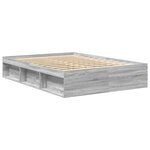 vidaXL Cadre de lit sans matelas sonoma gris 160x200 cm