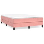 vidaXL Cadre de lit Rose 140x200 cm Velours