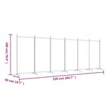 vidaXL Cloison de séparation 6 panneaux Noir 520x180 cm Tissu