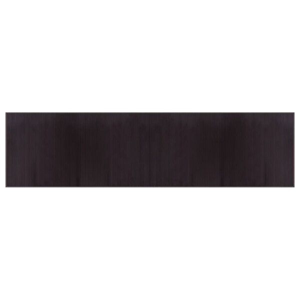 vidaXL Tapis rectangulaire marron foncé 100x400 cm bambou