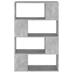 vidaXL Bibliothèque/Séparateur de pièce Gris béton 80x24x124 5 cm