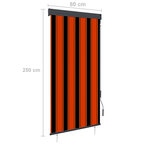 vidaXL Store roulant d'extérieur 80x250 cm Orange et marron