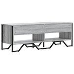 vidaXL Meuble TV sonoma gris 122x34x41 cm bois d'ingénierie