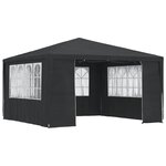 vidaXL Tente de réception et parois latérales 4x4 m Vert 90 g/m²