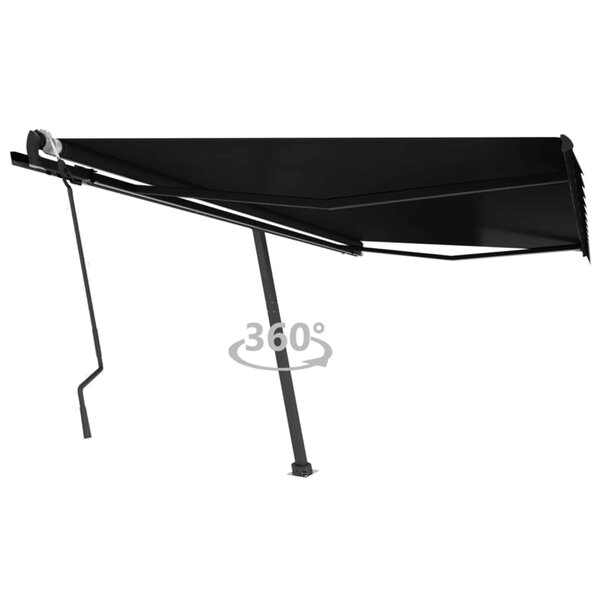 vidaXL Auvent manuel rétractable sur pied 400x300 cm Anthracite