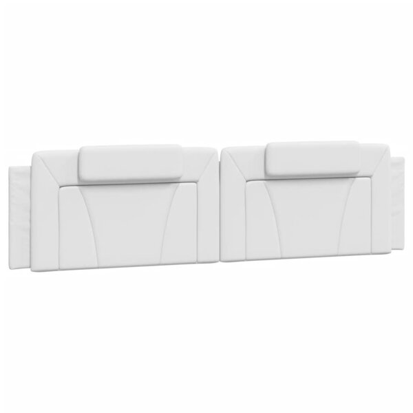 vidaXL Coussin de tête de lit blanc 200 cm similicuir
