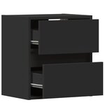 vidaXL Meuble TV mural avec lumières LED noir 41x31x45 cm