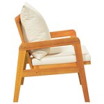 vidaXL Chaises de jardin 2 Pièces 59 5 x 65 x 71 5 cm Bois massif d'acacia