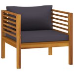 Salon de jardin meuble d'extérieur ensemble de mobilier 7 pièces avec coussin bois d'acacia solide 02_0017057