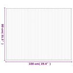 vidaXL Tapis rectangulaire marron foncé 80x100 cm bambou
