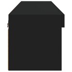 vidaXL Meuble TV avec lumières LED noir 80x30x30 cm