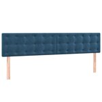 vidaXL Sommier à lattes de lit et matelas Bleu foncé 180x200cm Velours