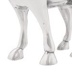 Sculpture de taureau vidaXL Argent 20x17x23 cm Aluminium
