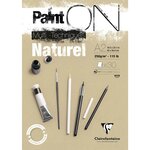 Bloc Paint'On encollé A2 42x59 4cm 30F 250g Naturel CLAIREFONTAINE