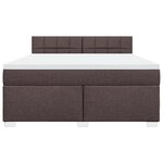 vidaXL Sommier à lattes de lit avec matelas Marron foncé 180x200 cm