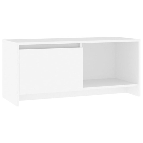 vidaXL Meuble TV Blanc 90x35x40 cm Aggloméré