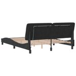 vidaXL Cadre de lit avec LED sans matelas noir 160x200 cm velours