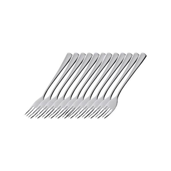 Lot de 12 fourchettes à gateau STOCKHOLM acier inox 18/100 poli ESMEYER