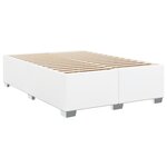 vidaXL Sommier à lattes de lit avec matelas Blanc 140x200cm Similicuir