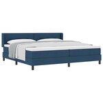Lit à Ressorts vidaXL avec Matelas Bleu 200x200 cm Tissu