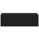 vidaXL Meubles TV muraux 4 Pièces Noir 100x30x30 cm