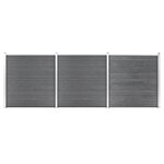 vidaXL Clôture de jardin WPC 526x186 cm Gris