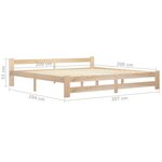 vidaXL Cadre de lit sans matelas bois massif de pin 200x200 cm