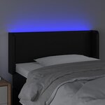 vidaXL Tête de lit à LED Noir 93x16x78/88 cm Similicuir