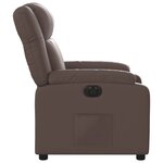 vidaXL Fauteuil inclinable électrique Marron Similicuir