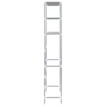 vidaXL Support de rangement à 3 niveaux Argenté 69x28x169 cm