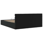 vidaXL Cadre de lit à rangement hydraulique sans matelas avec LED noir