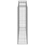 vidaXL Paniers à gabions arqués 12 Pièces 300x50x180/200 cm fer galvanisé